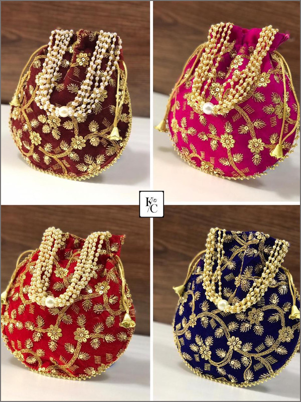 Velvet Potli Bags