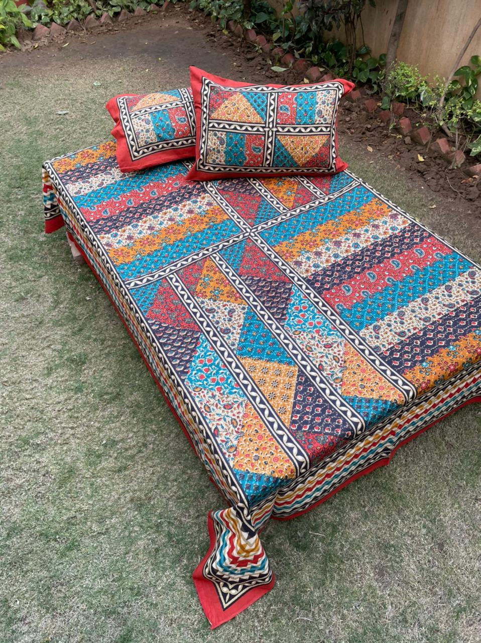 Ajrakh and cut work print collection 