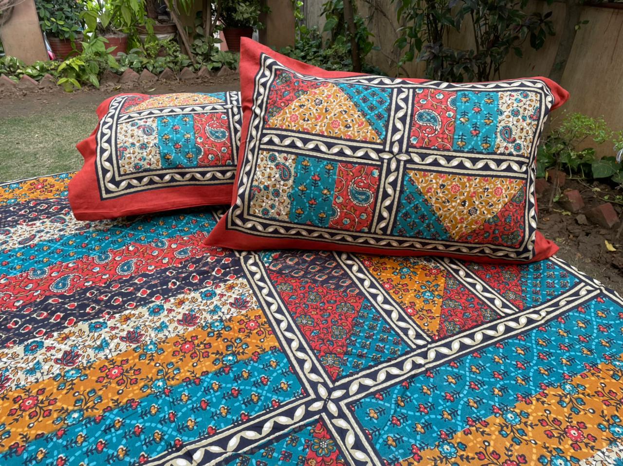 Ajrakh and cut work print collection 