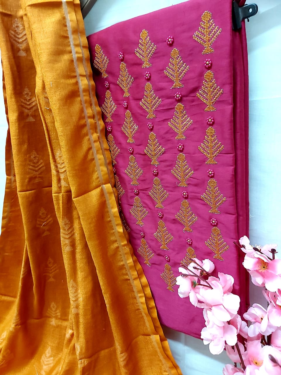 Silk handwork top