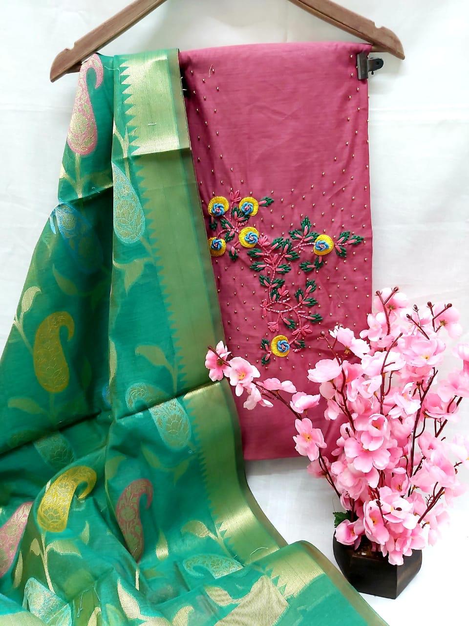 Chanderi modal silk