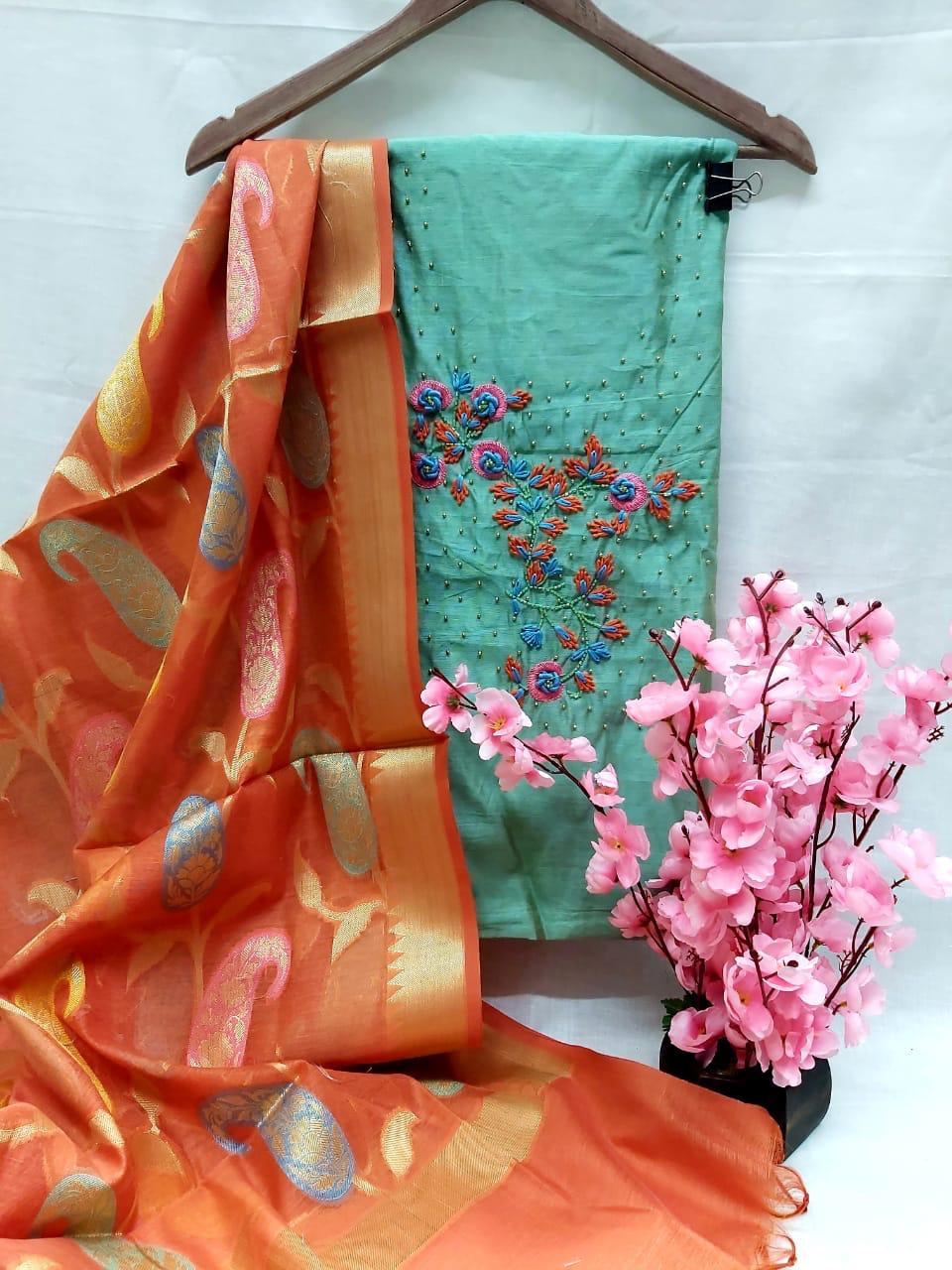 Chanderi modal silk