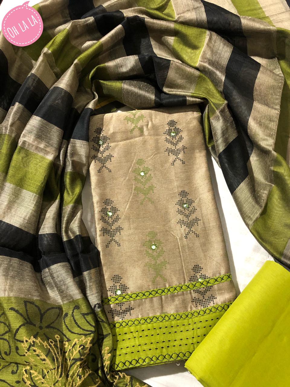 Slub silk top