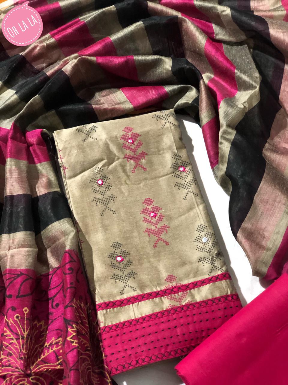 Slub silk top