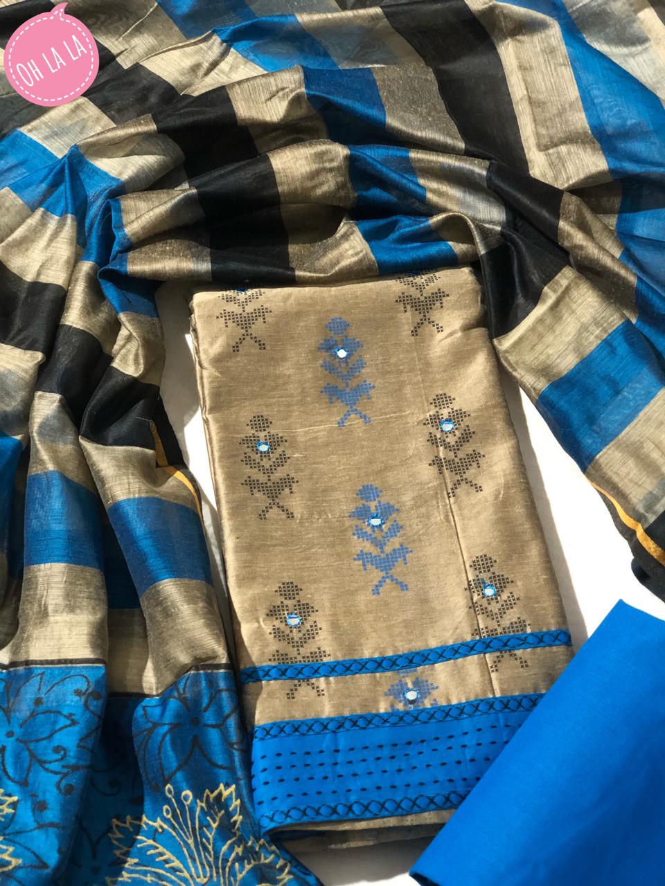 Slub silk top