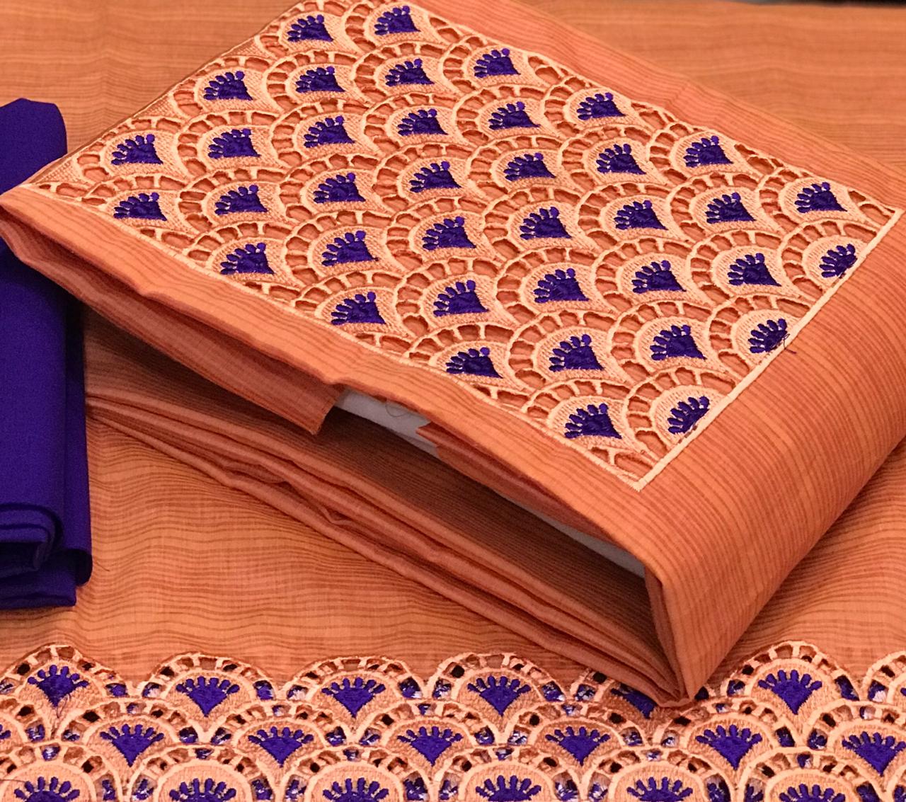 Top silk with patch cutwork