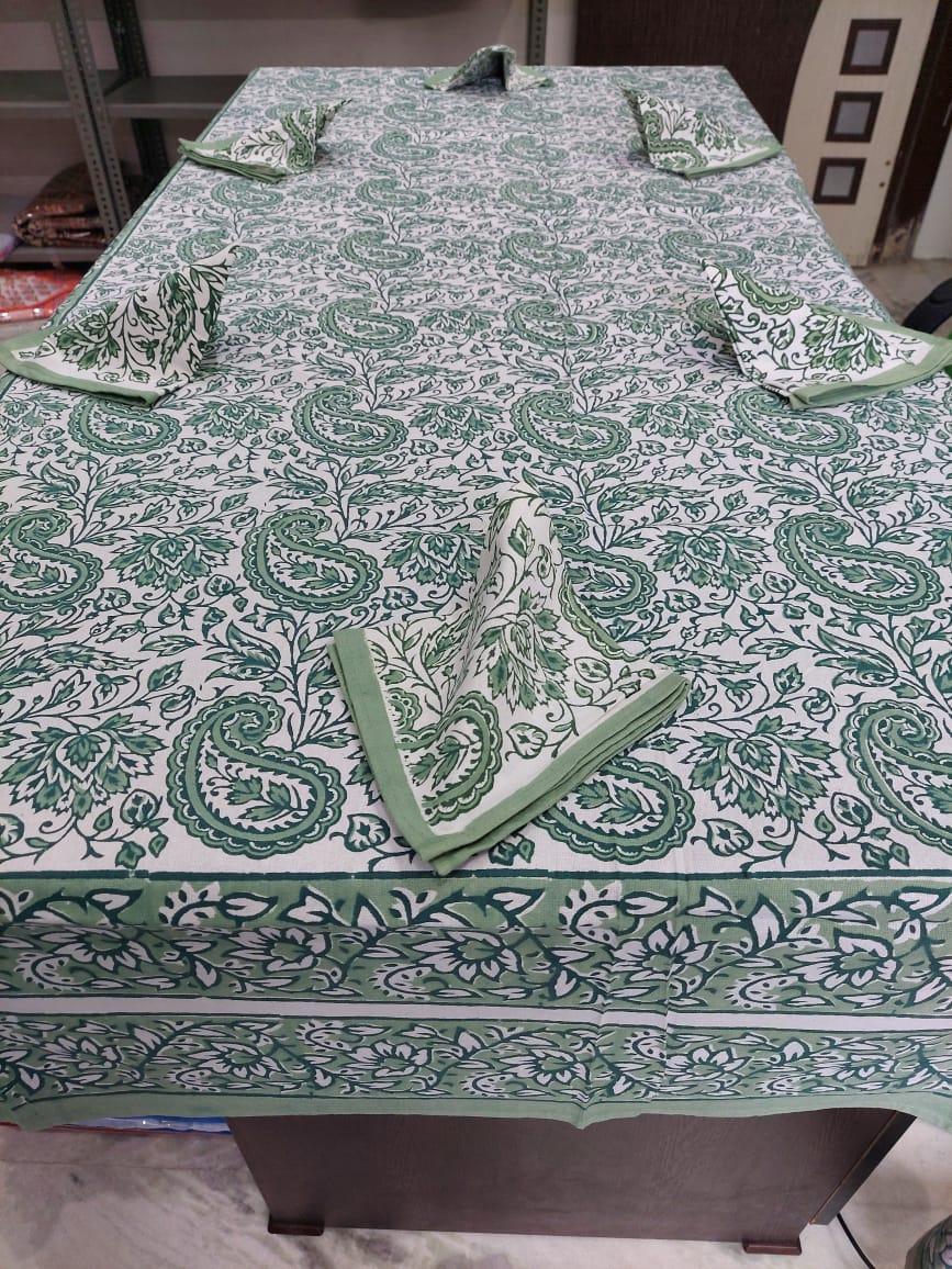 Hand Block Printed 6 Sets Table Cover
