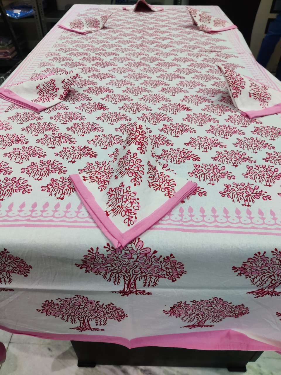 Hand Block Printed 6 Sets Table Cover