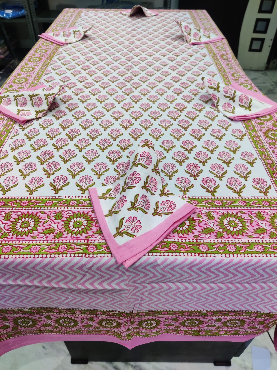 Hand Block Printed 6 Sets Table Cover