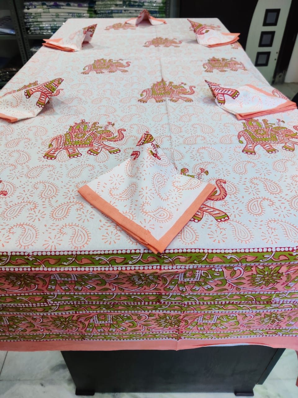 Hand Block Printed 6 Sets Table Cover