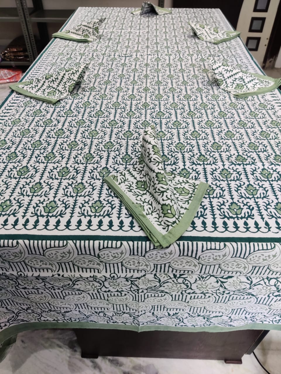 Hand Block Printed 6 Sets Table Cover