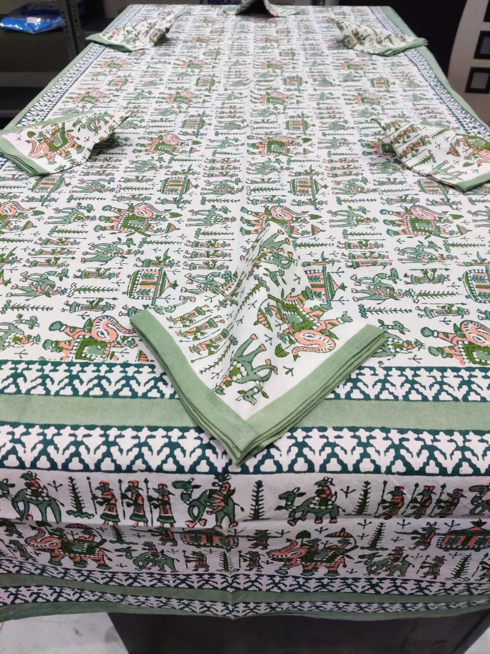 Hand Block Printed 6 Sets Table Cover