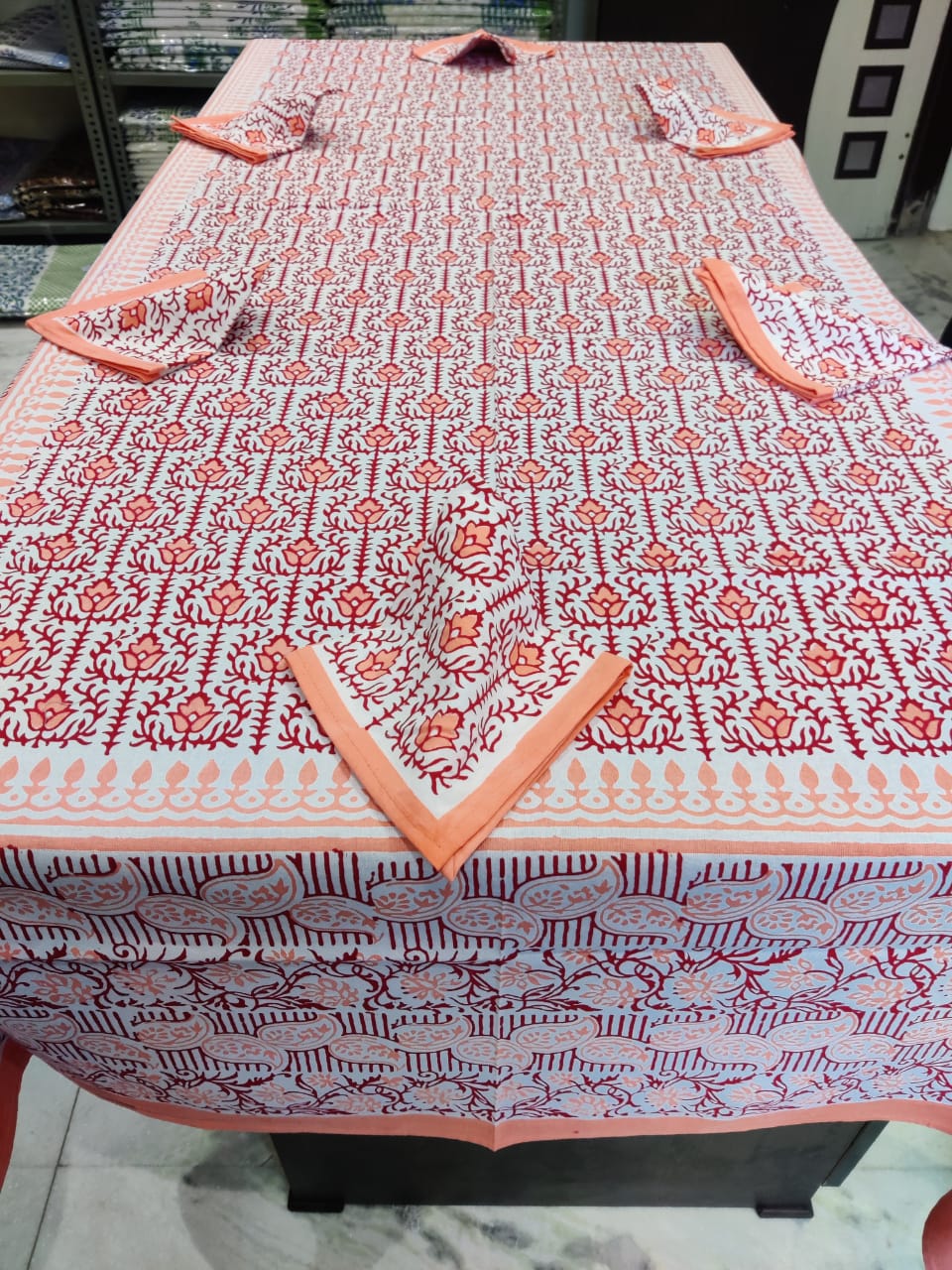 Hand Block Printed 6 Sets Table Cover