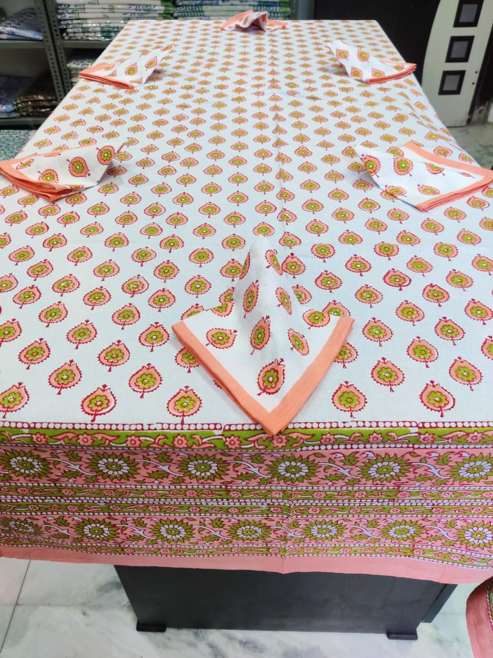 Hand Block Printed 6 Sets Table Cover