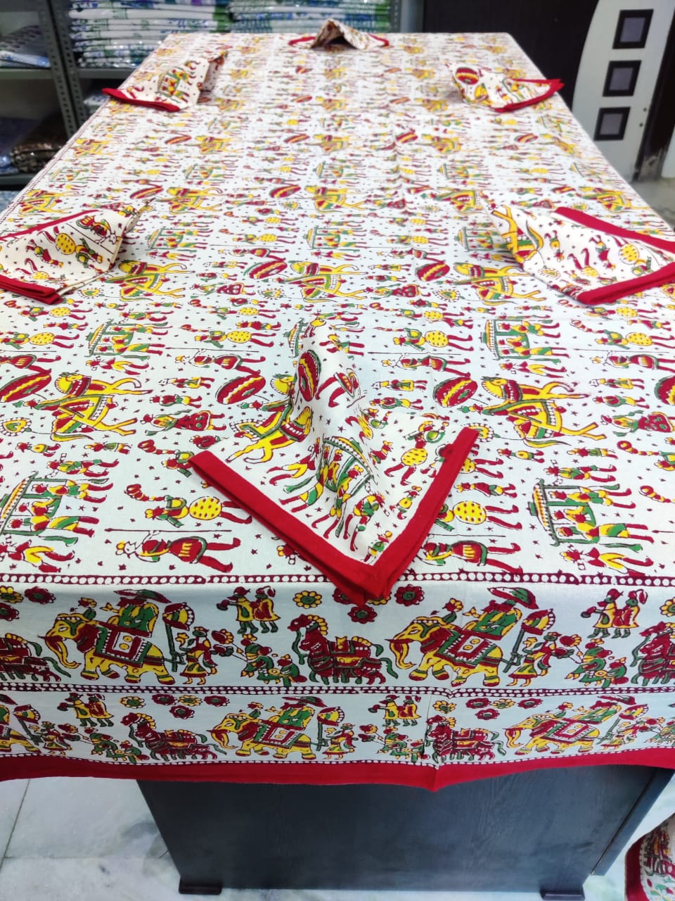 Hand Block Printed 6 Sets Table Cover