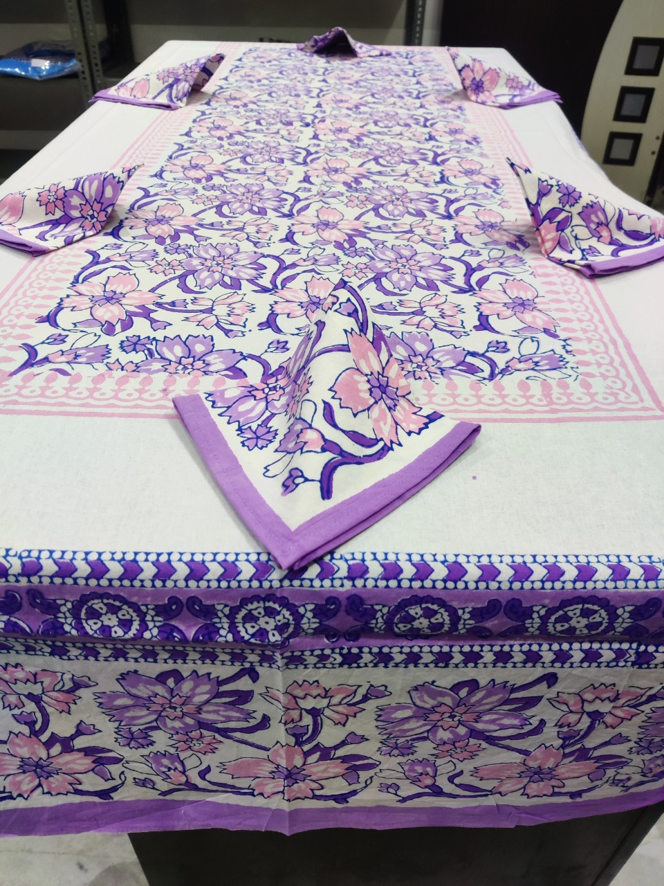 Hand Block Printed 6 Sets Table Cover