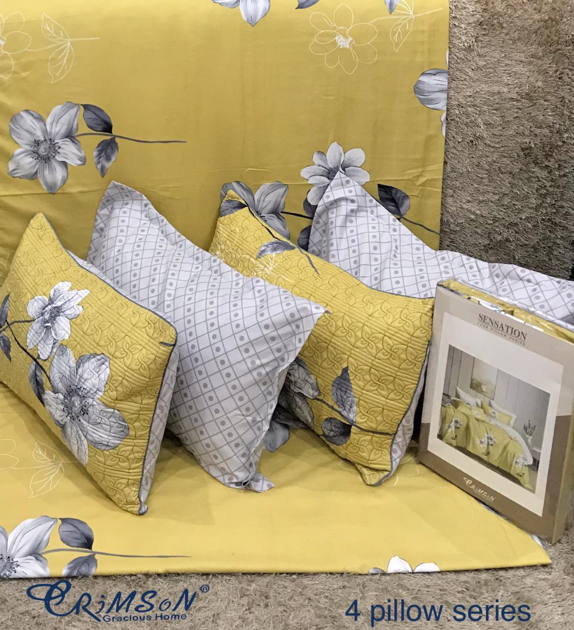 Bedsheet with 4 pillow covers