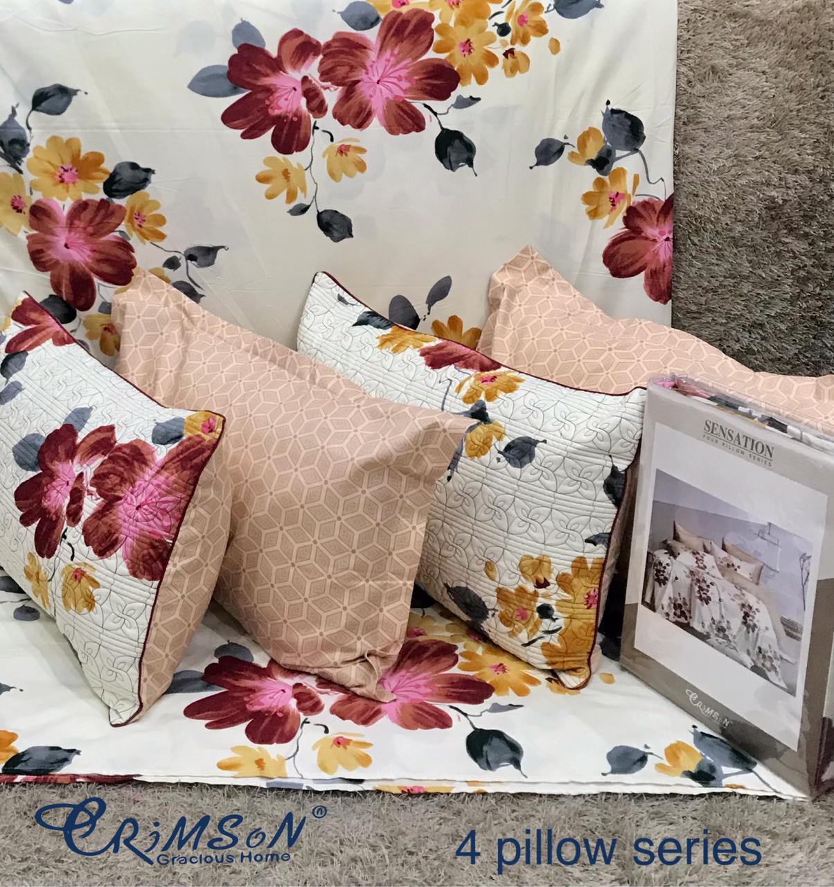 Bedsheet with 4 pillow covers