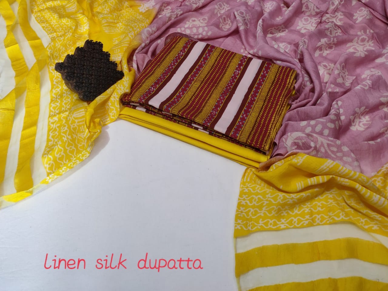 Block printed cotton suit set