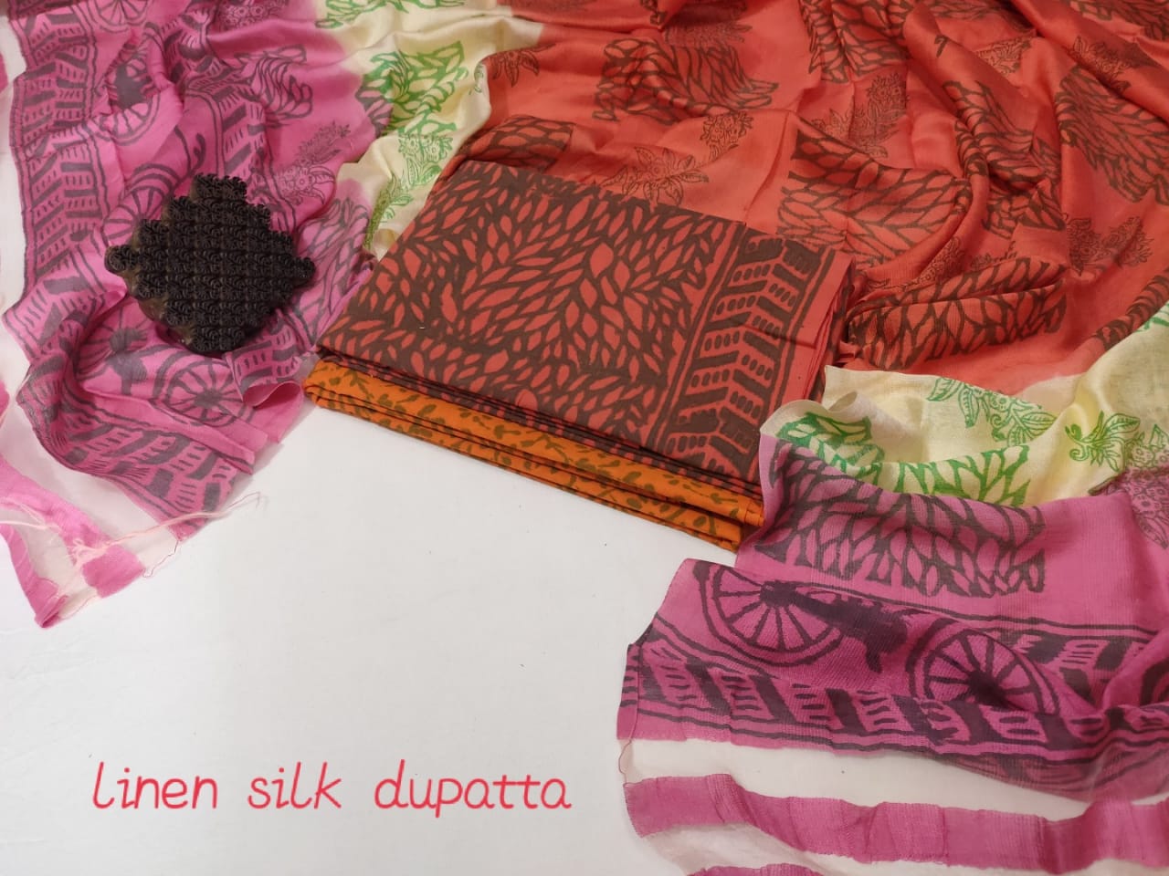Block printed cotton suit set