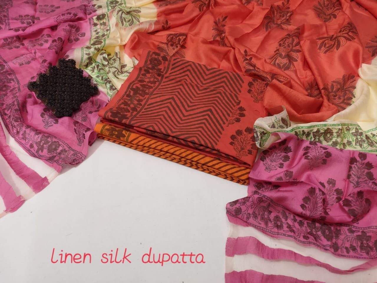 Block printed cotton suit set