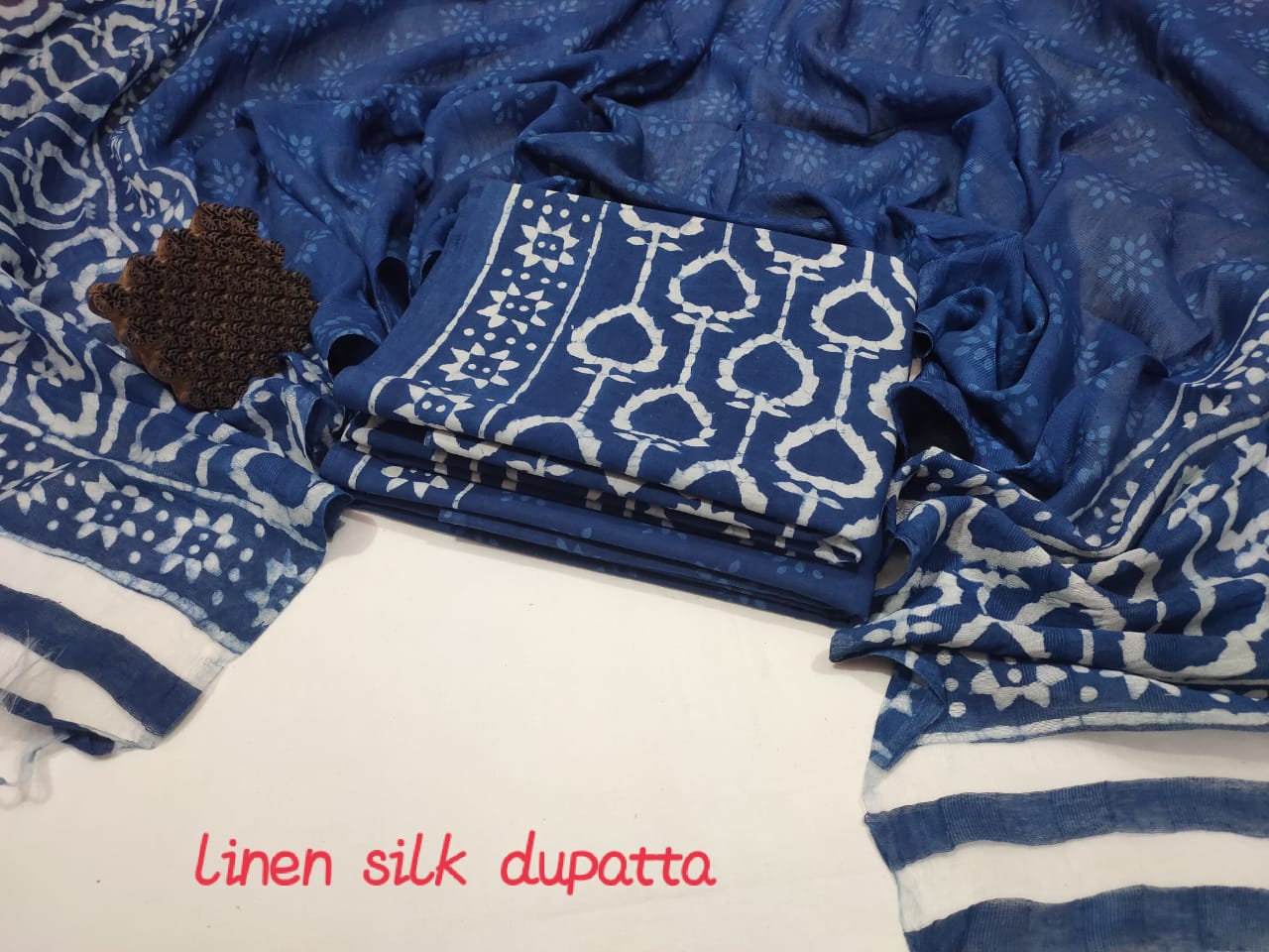 Block printed cotton suit set
