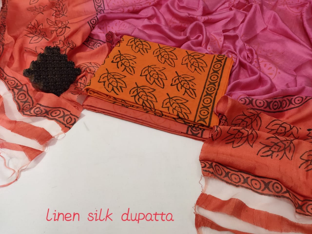 Block printed cotton suit set