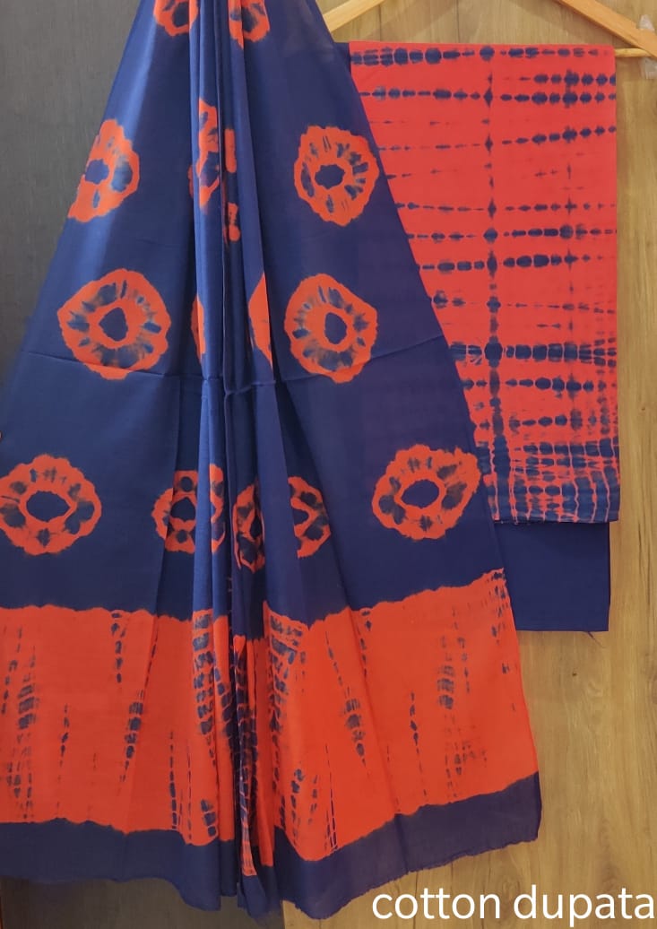 Pure mulmul cotton block printed suits
