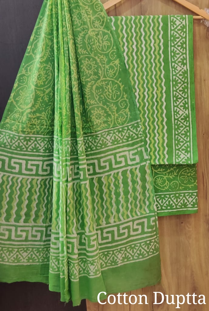 Pure mulmul cotton block printed suits
