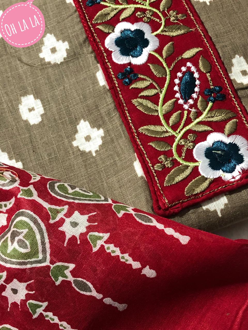 soft cotton top/bottom/dupatta