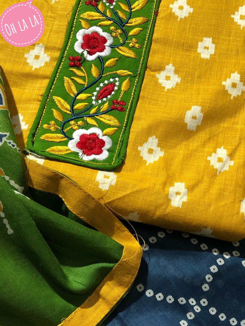 soft cotton top/bottom/dupatta