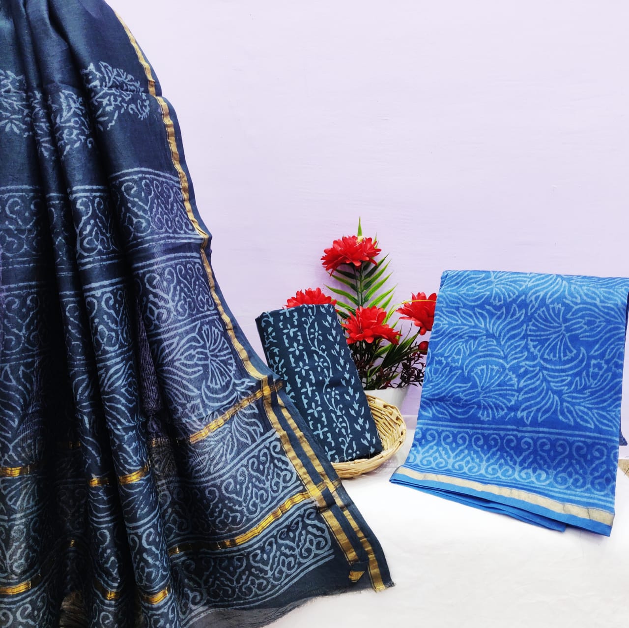 Chanderi silk suits