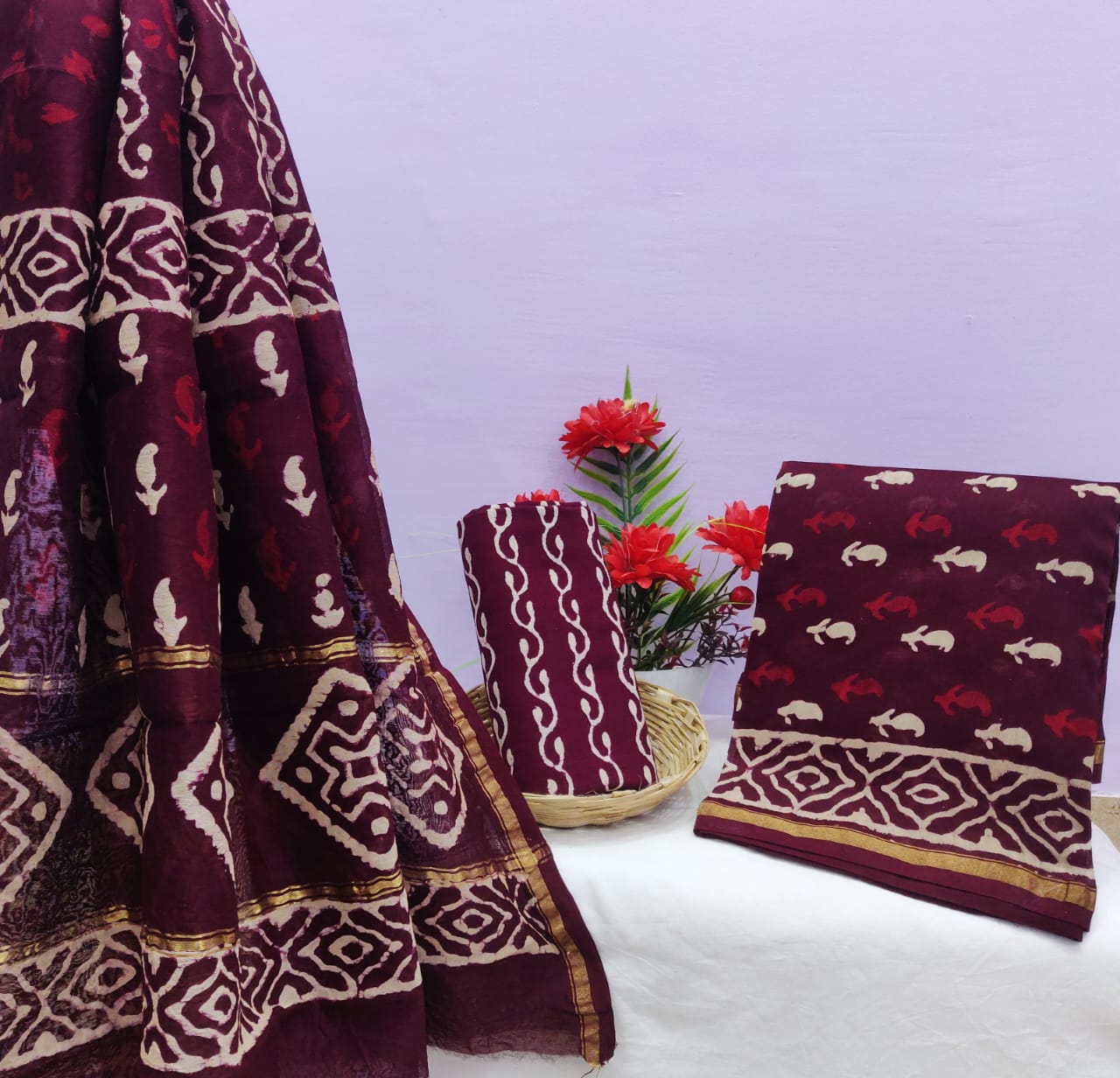 Chanderi silk suits