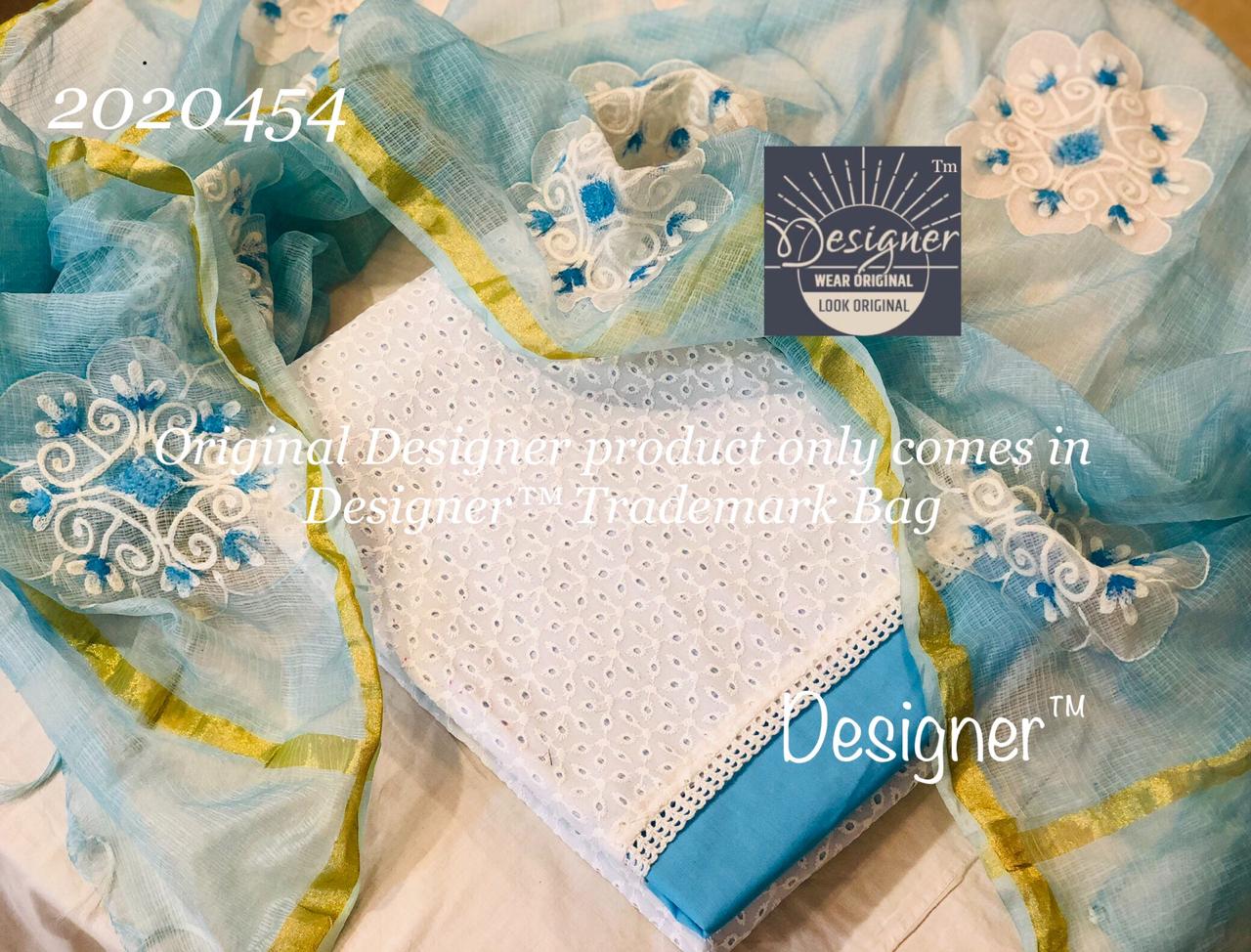 Pure cotton applique cut work top