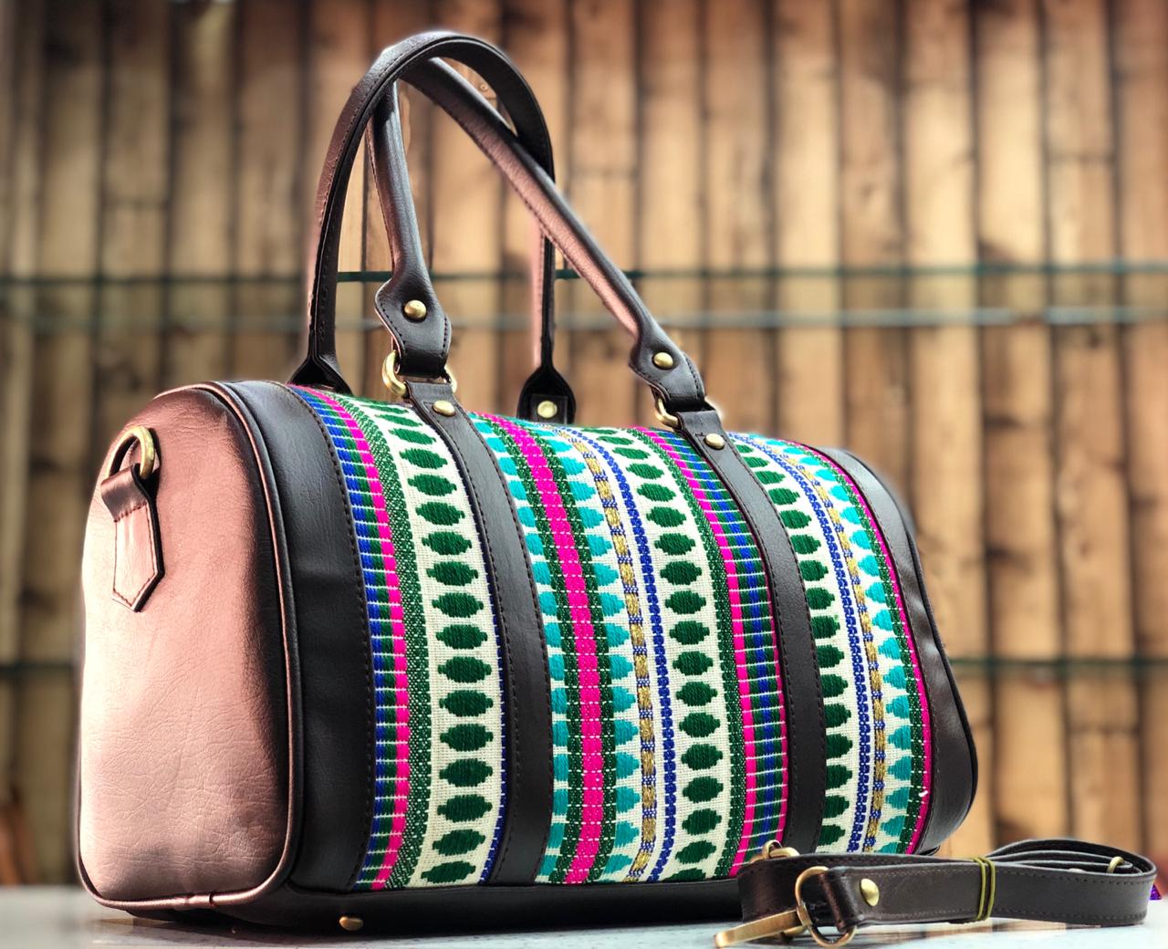 Canvas Duffle Style Leatherite