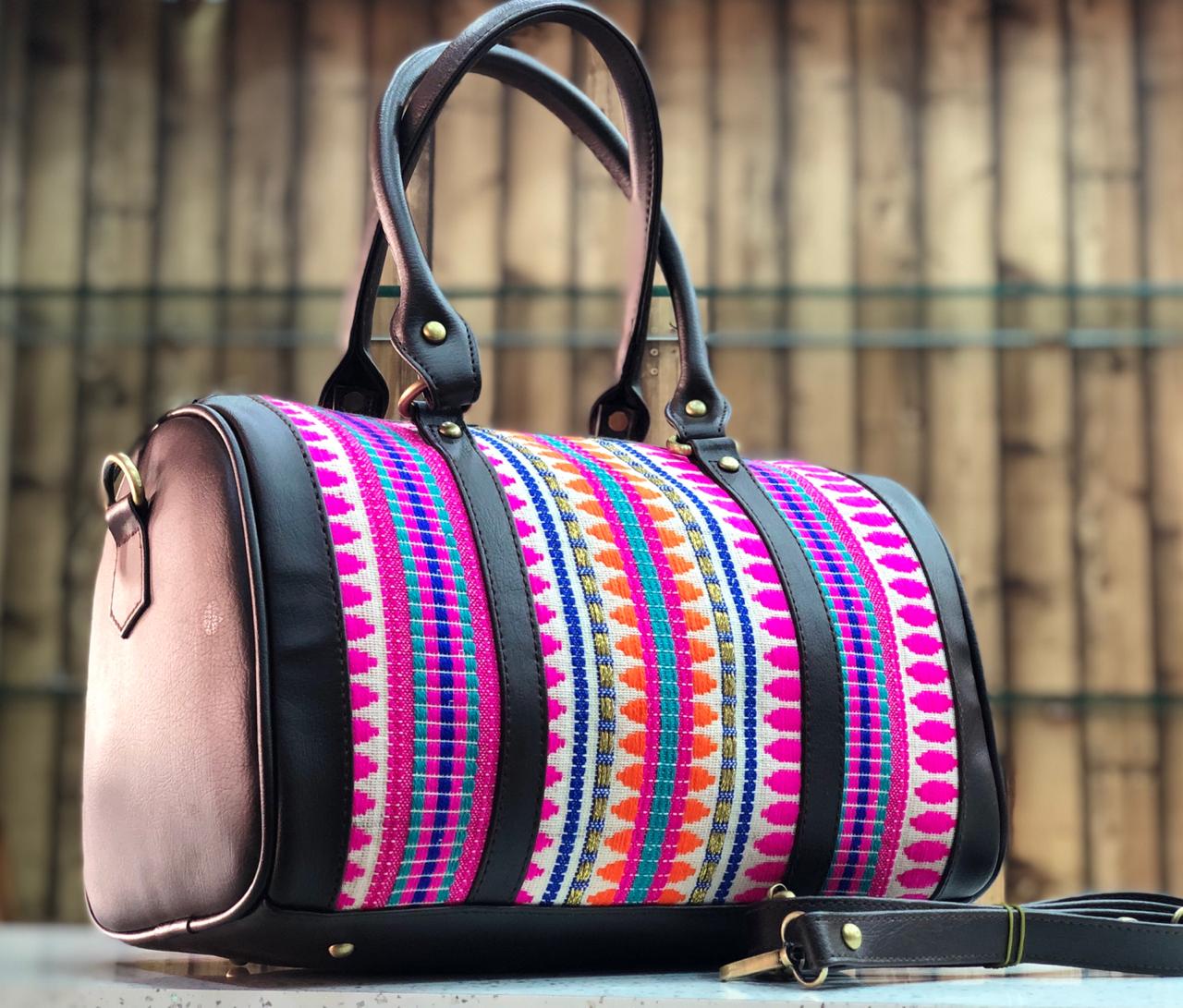 Canvas Duffle Style Leatherite