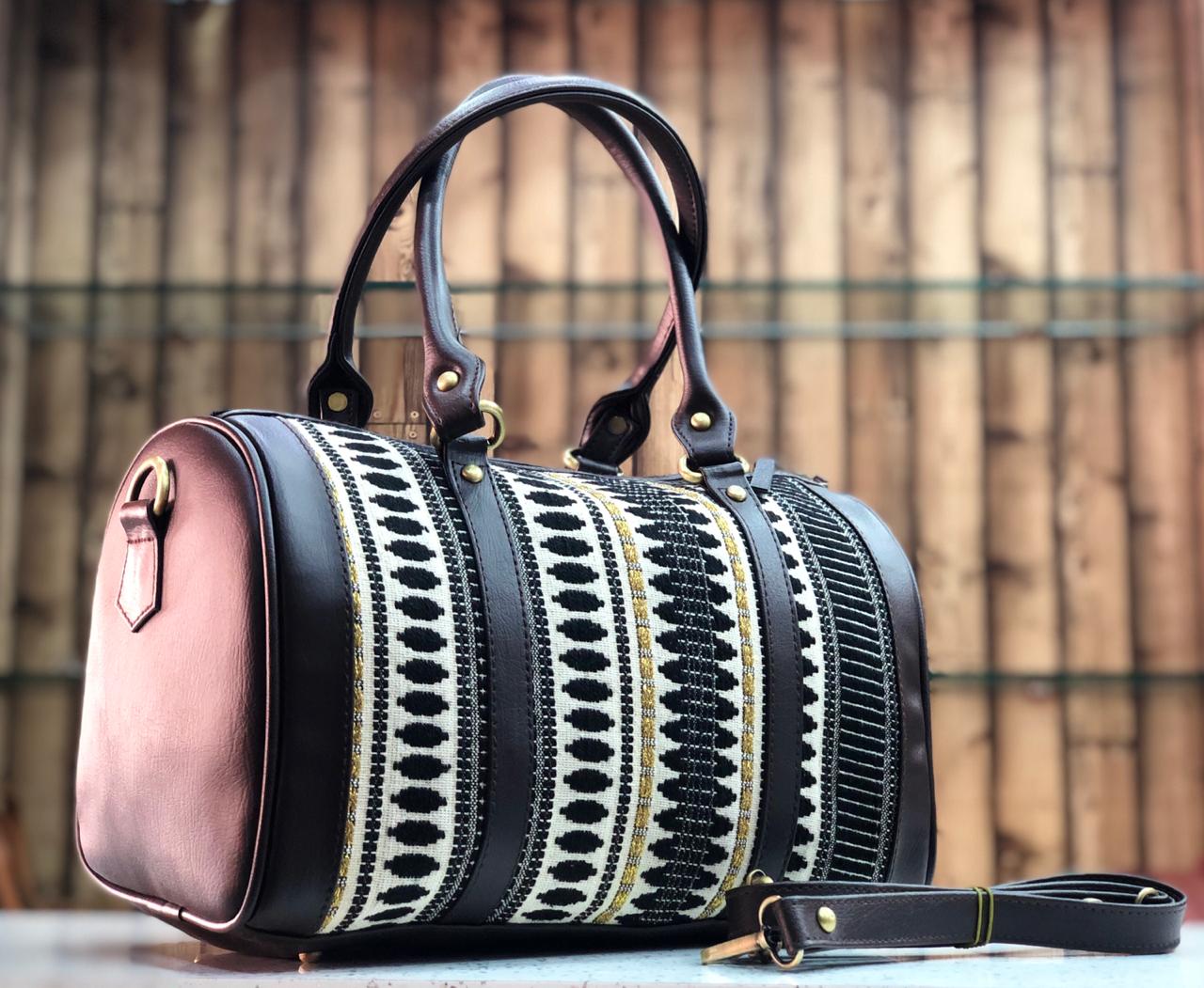 Canvas Duffle Style Leatherite