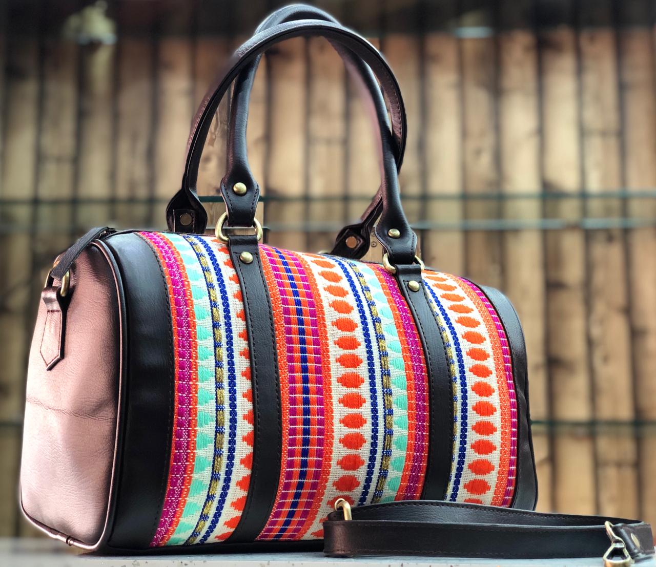 Canvas Duffle Style Leatherite