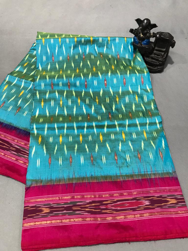 Pure  ikat silk light weight with blouse