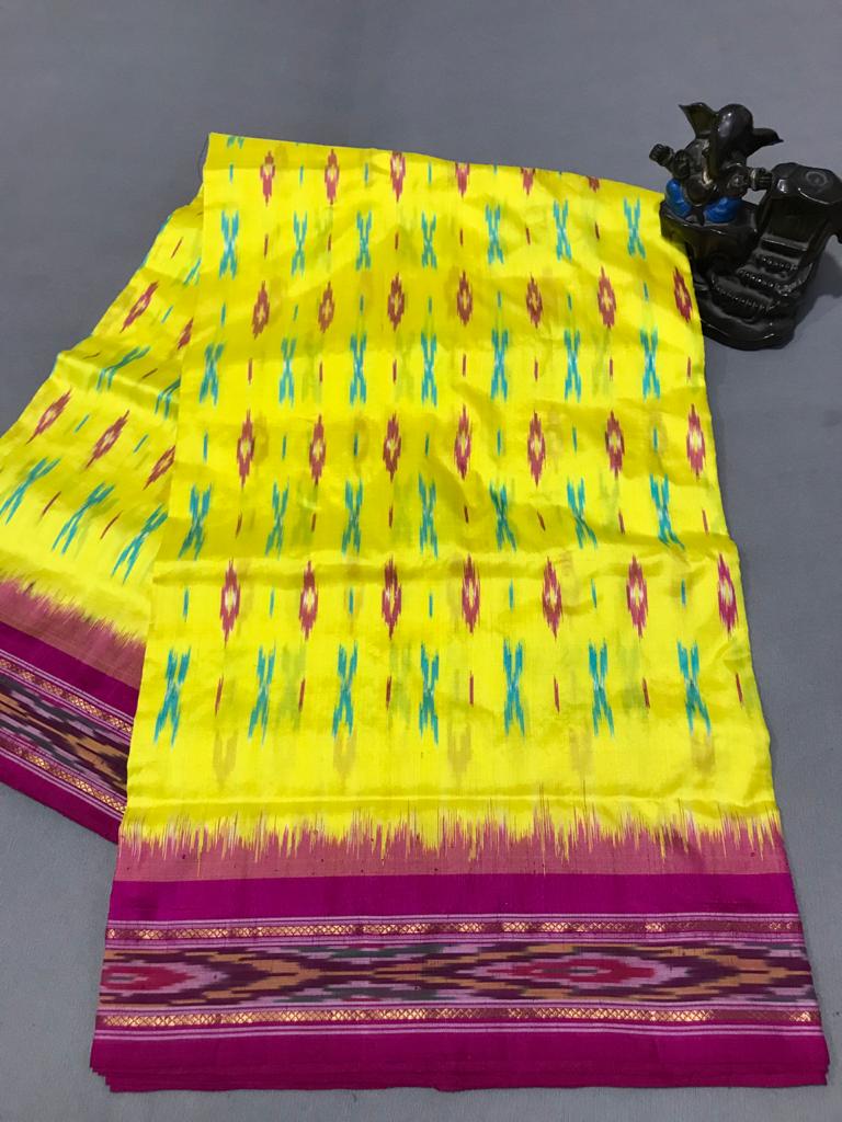 Pure  ikat silk light weight with blouse
