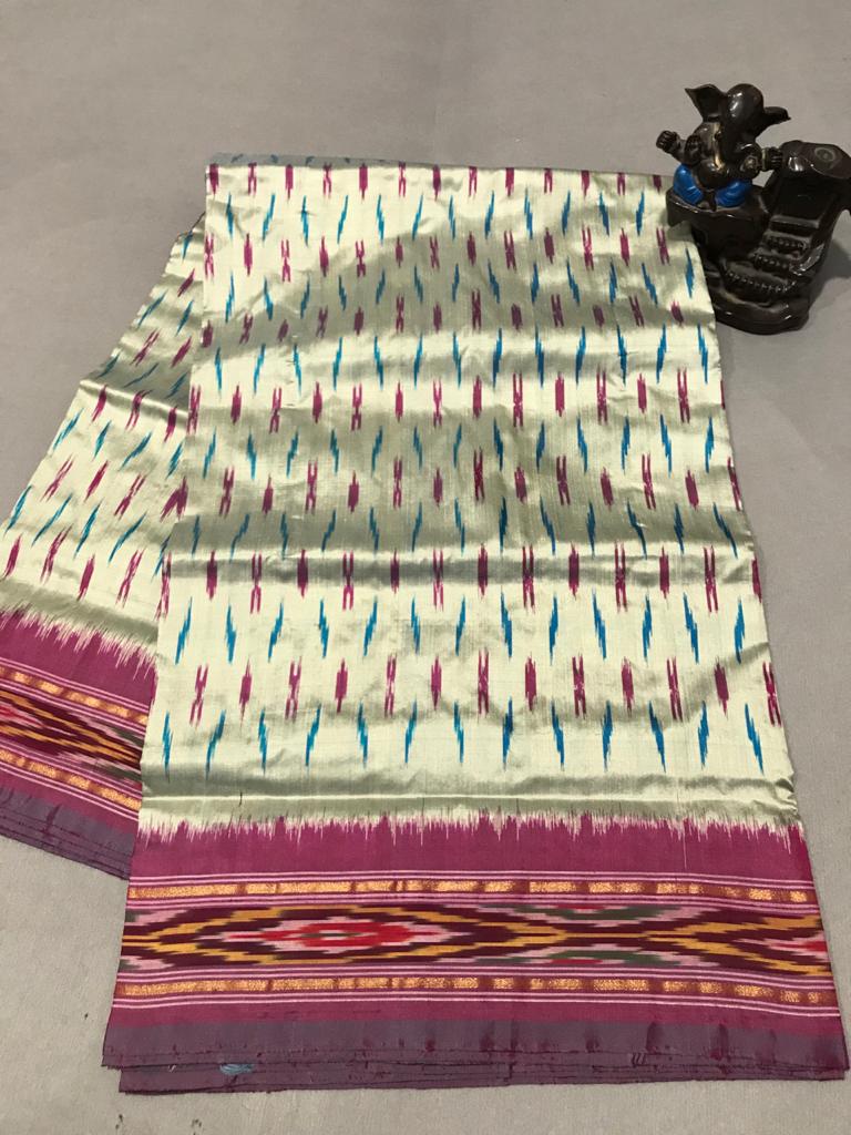 Pure  ikat silk light weight with blouse