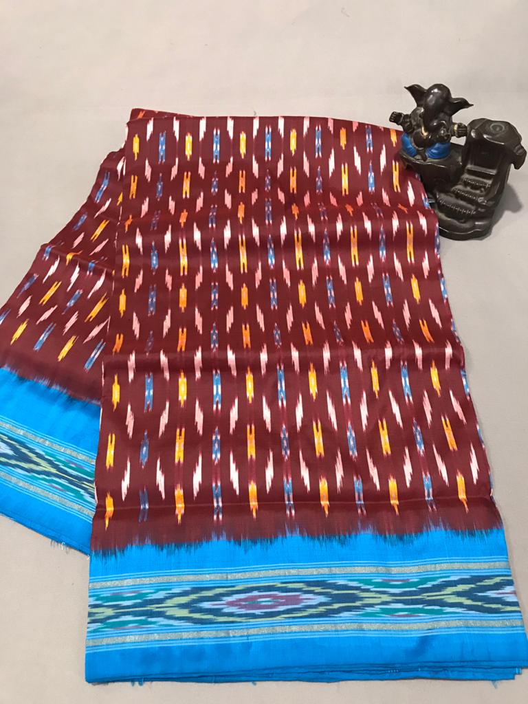 Pure  ikat silk light weight with blouse