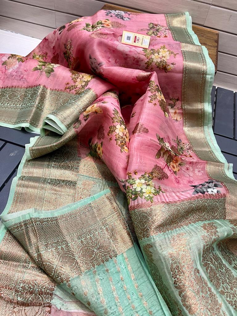 Exclusive Pure Banaras handweaving Organza Silk