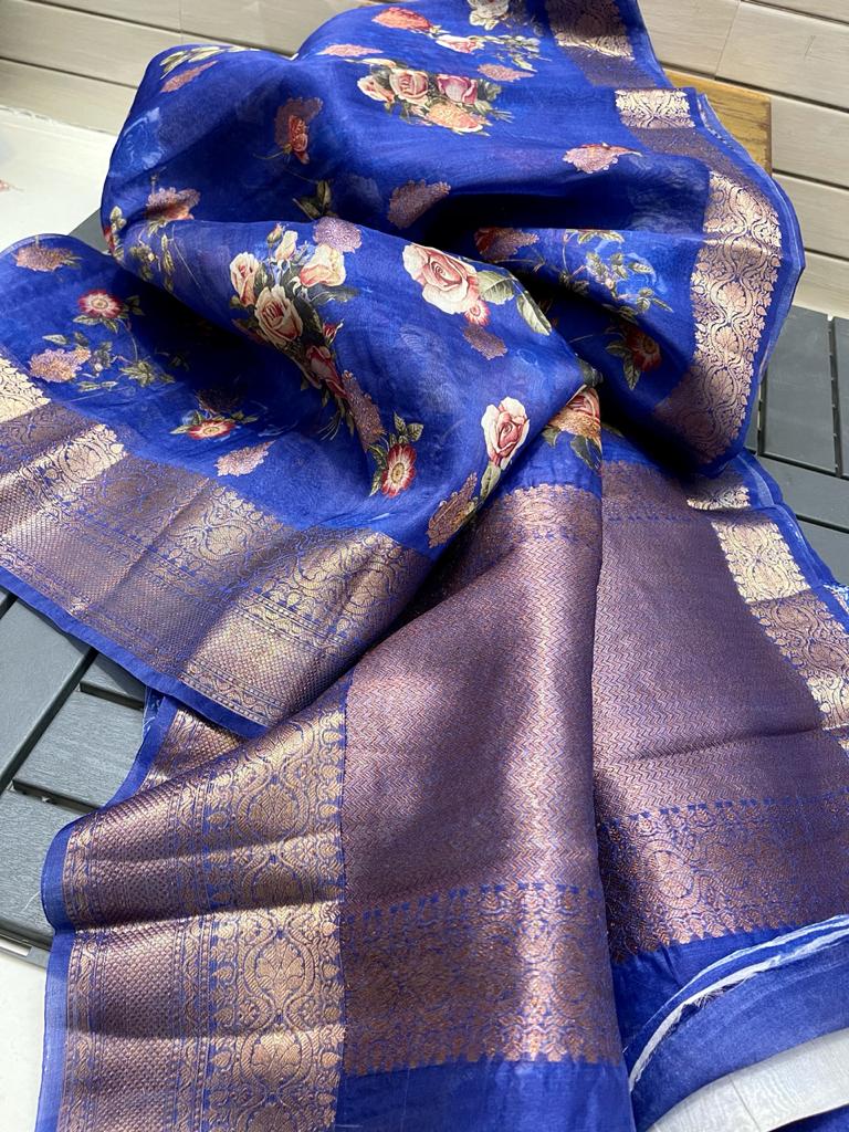 Exclusive Pure Banaras handweaving Organza Silk