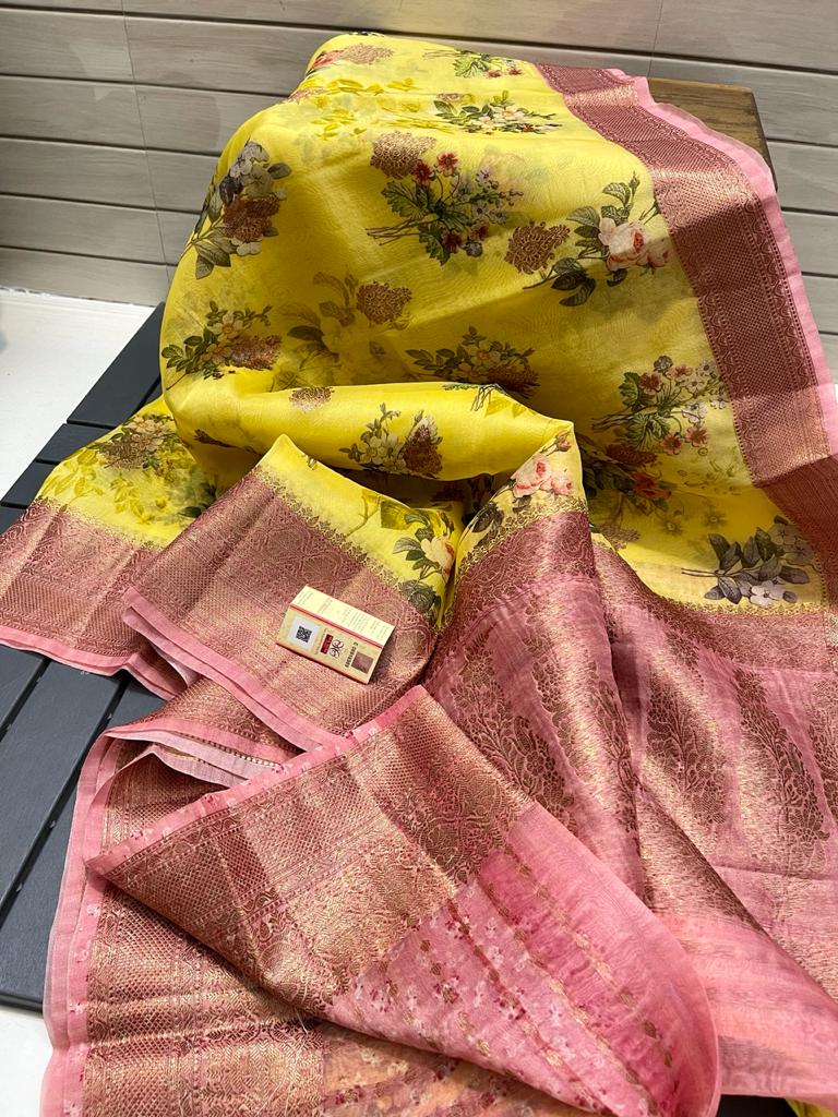 Exclusive Pure Banaras handweaving Organza Silk