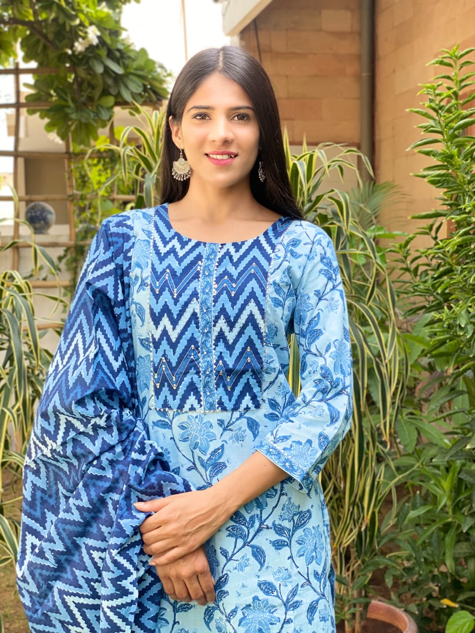 Pure Cotton Suits Crafted with Neck Work/Duppattas