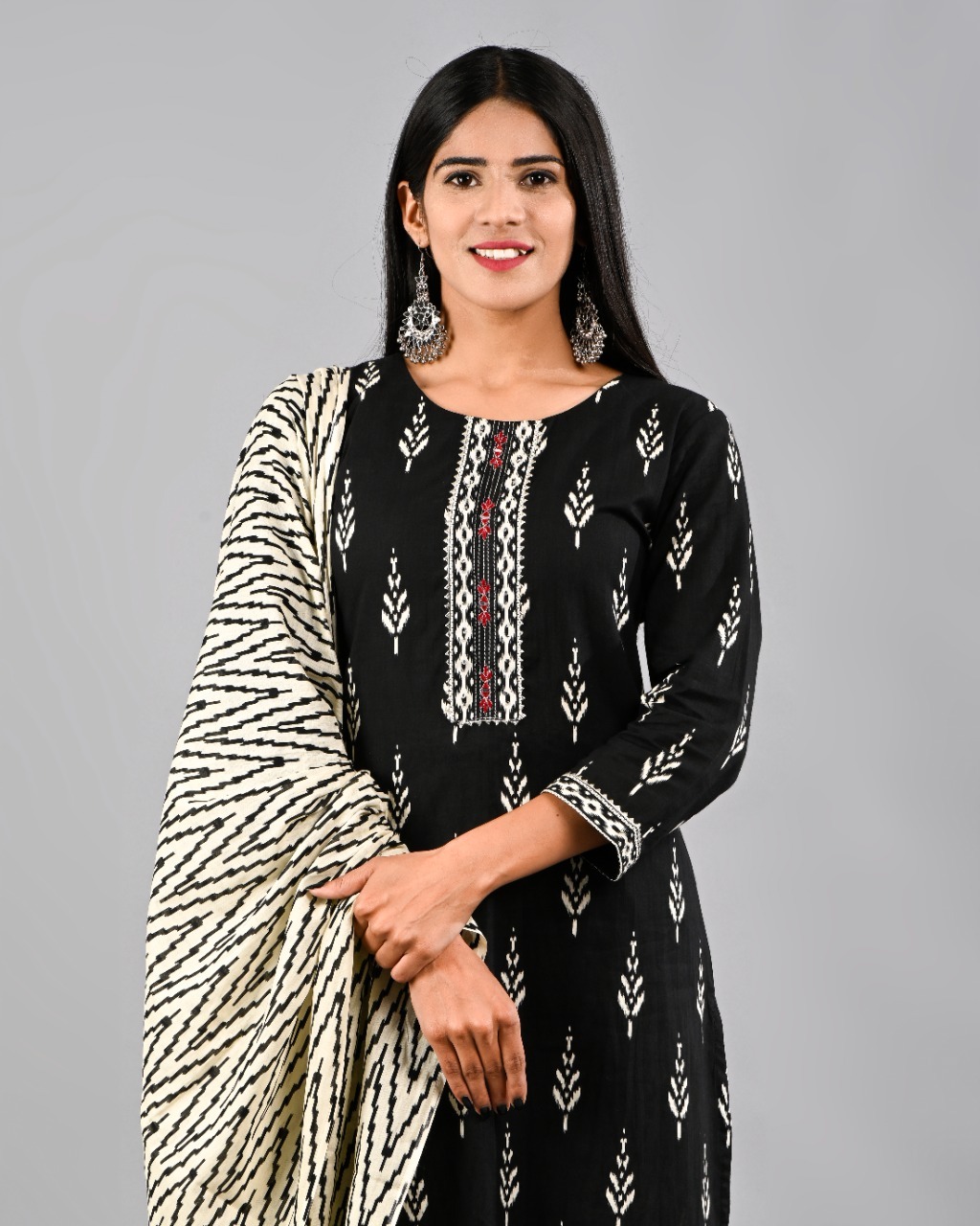Pure  Cotton  Suits w/neck work & dupattas