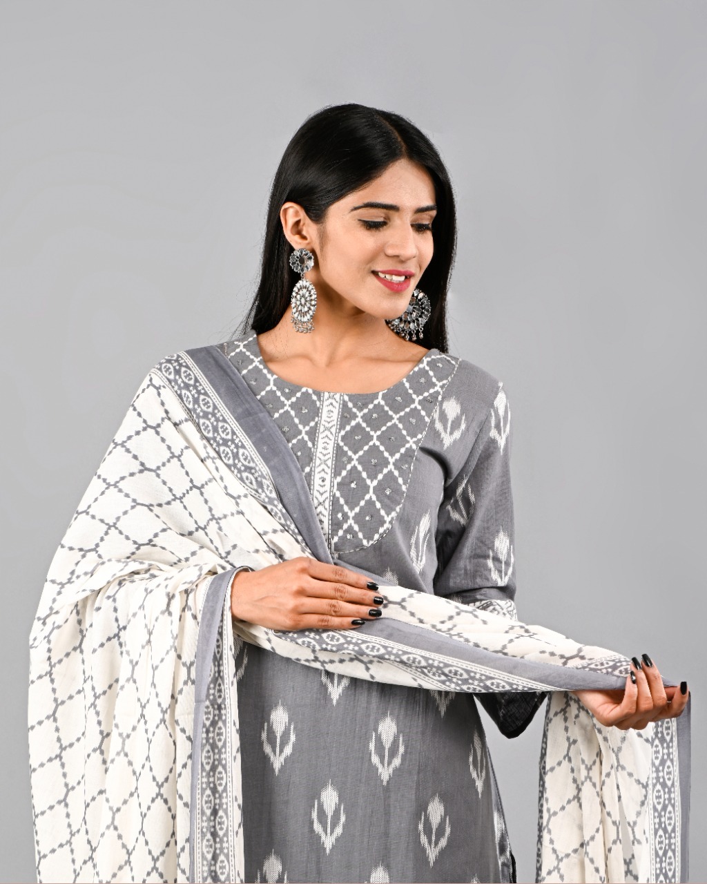 Pure  Cotton  Suits w/neck work & dupattas