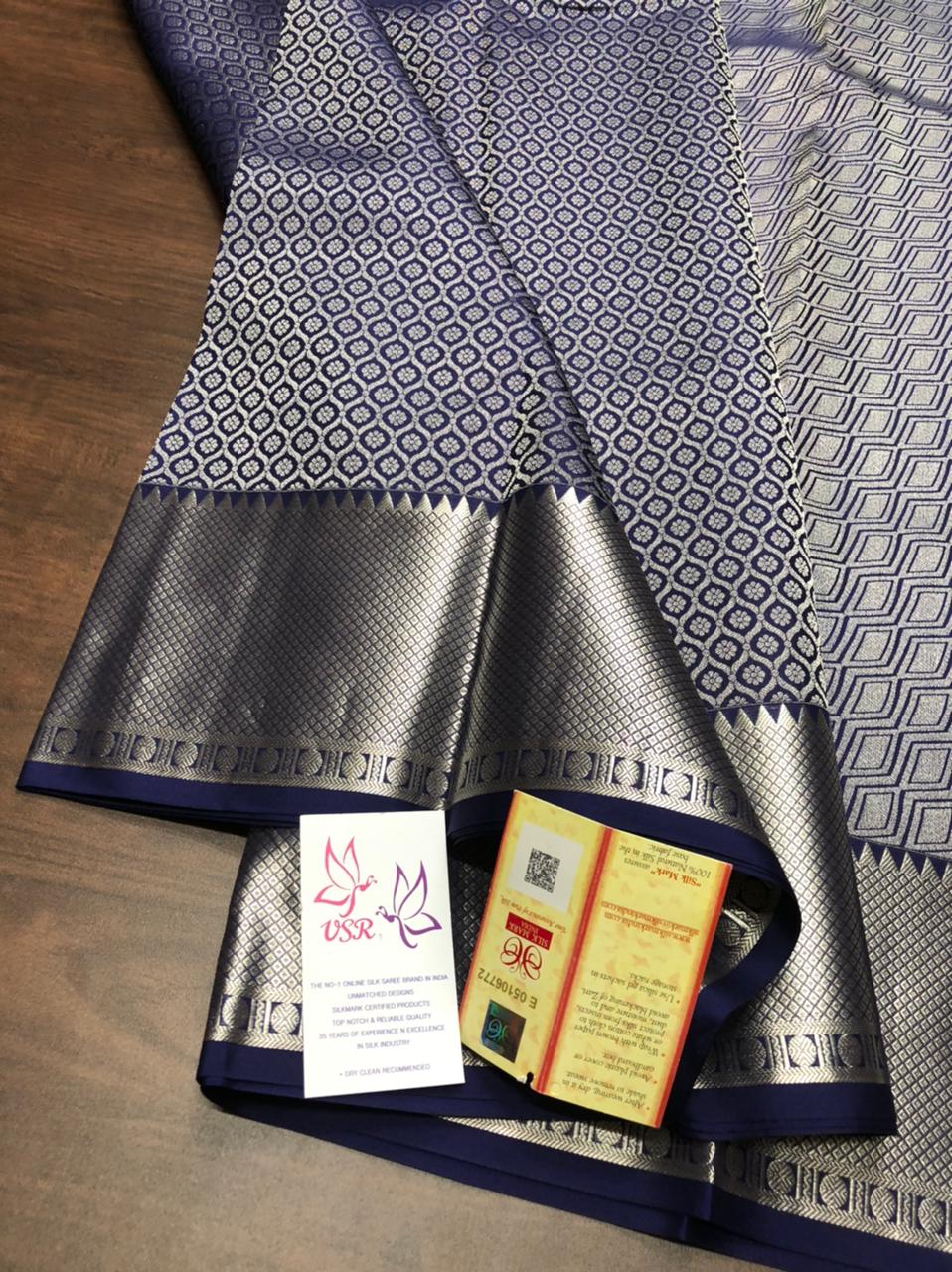 SILVER ZARI  DESIGNER KANCHEEPURAM