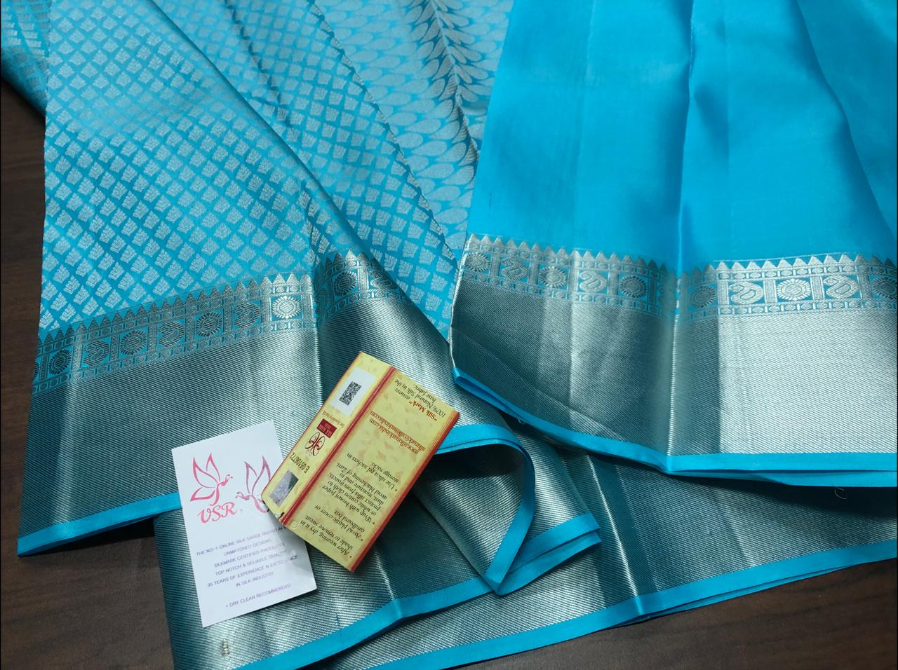 SILVER ZARI  DESIGNER KANCHEEPURAM